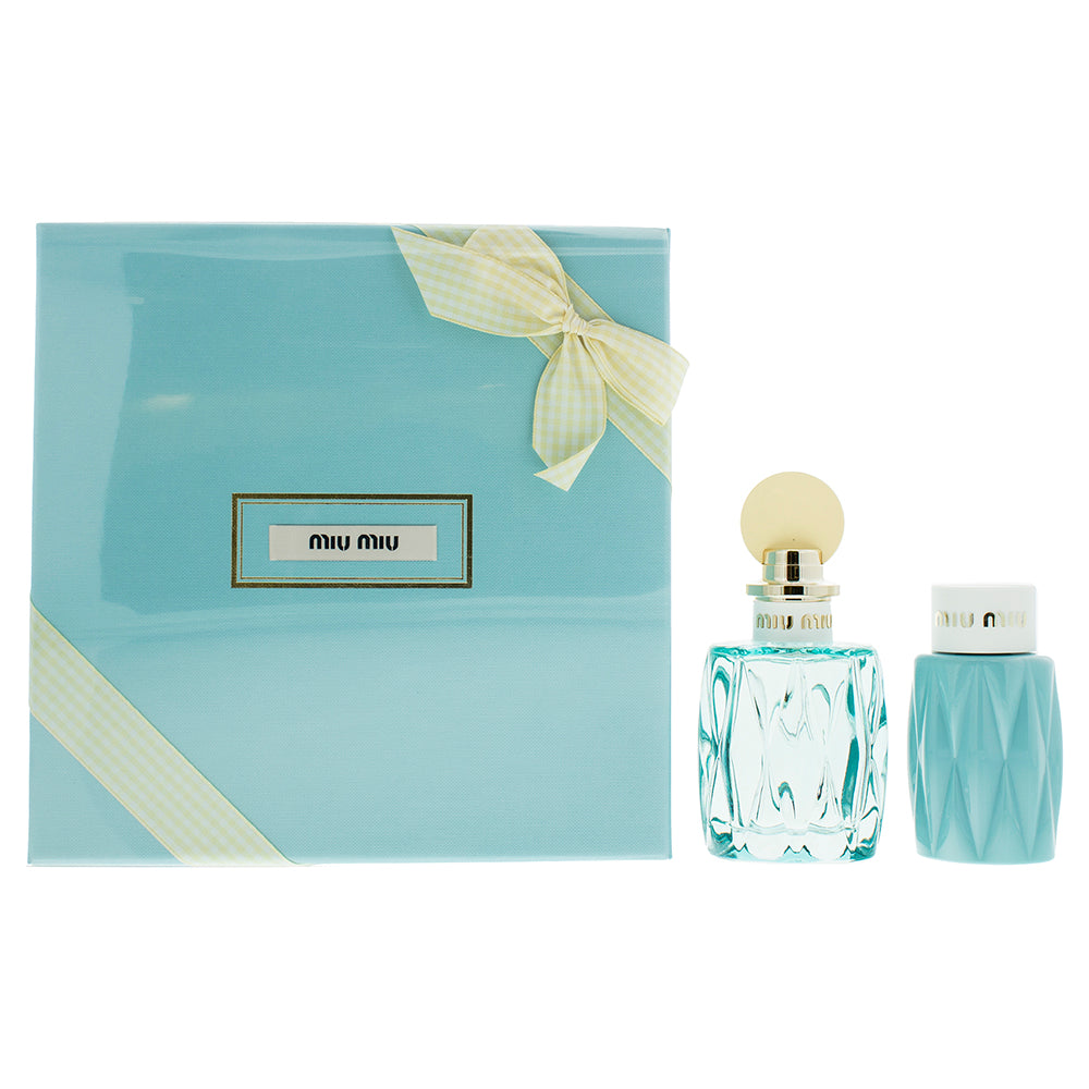 Miu Miu L'eau Bleue Eau de Parfum 2 Pieces Gift Set
