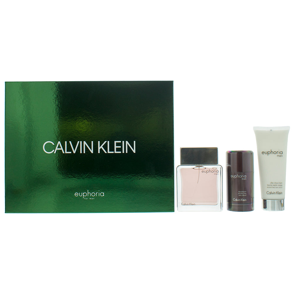 Calvin Klein Euphoria Men Eau de Toilette 3 Pieces Gift Set