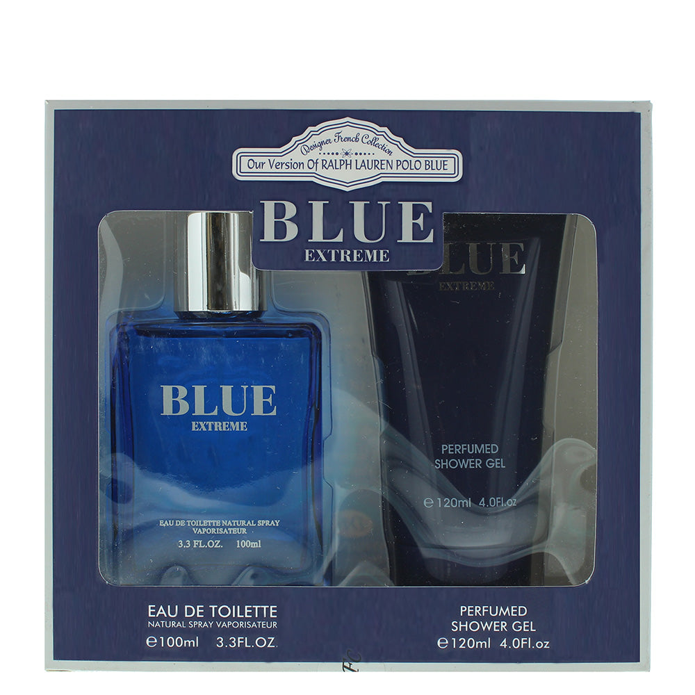 Designer French Collection Blue Extreme Eau de Toilette 2 Pieces Gift Set
