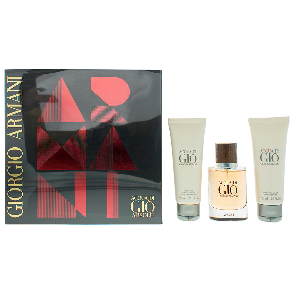 Giorgio Armani Acqua Di Gio Absolu Eau de Parfum 3 Pieces Gift Set