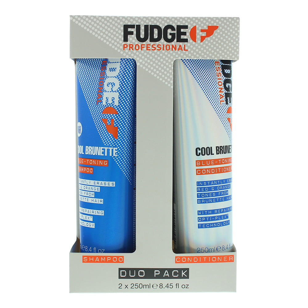 Fudge Cool Brunette Blue-Toning Shampoo & Conditioner 2 Pieces Gift Set