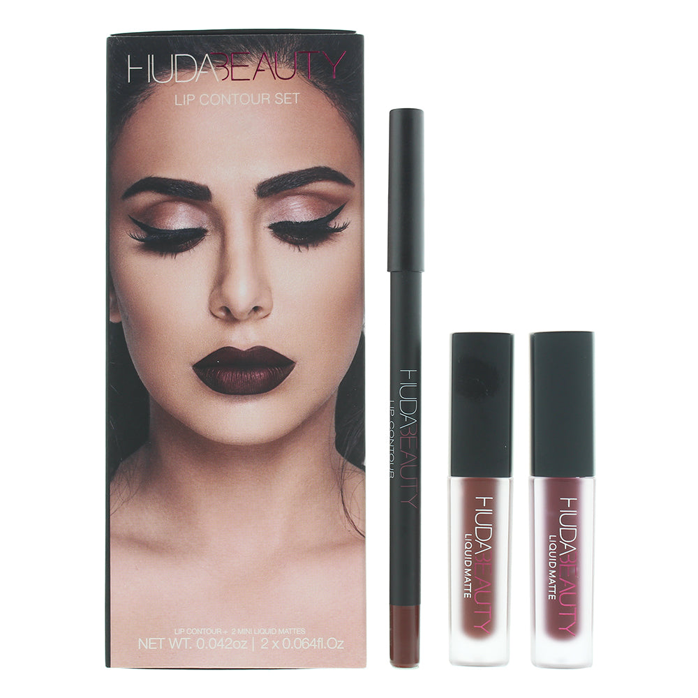 Huda Beauty Lip Contour Vixen & Famous Cosmetic Set 2 Pieces Gift Set