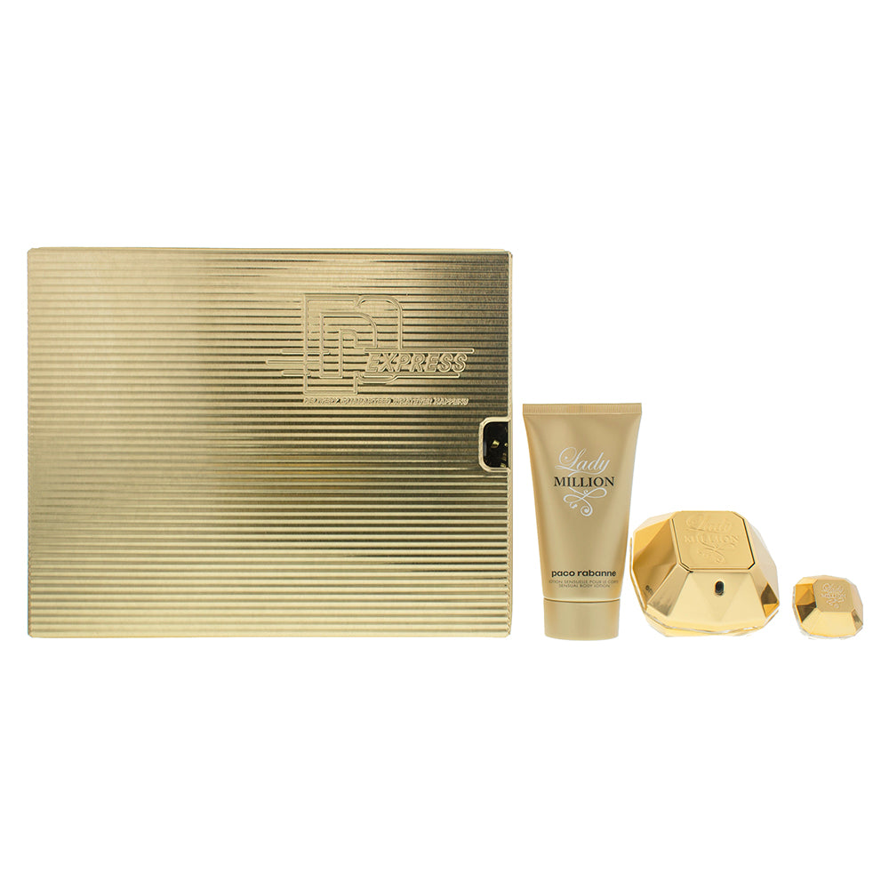 Paco Rabanne Lady Million Eau de Parfum 3 Pieces Gift Set