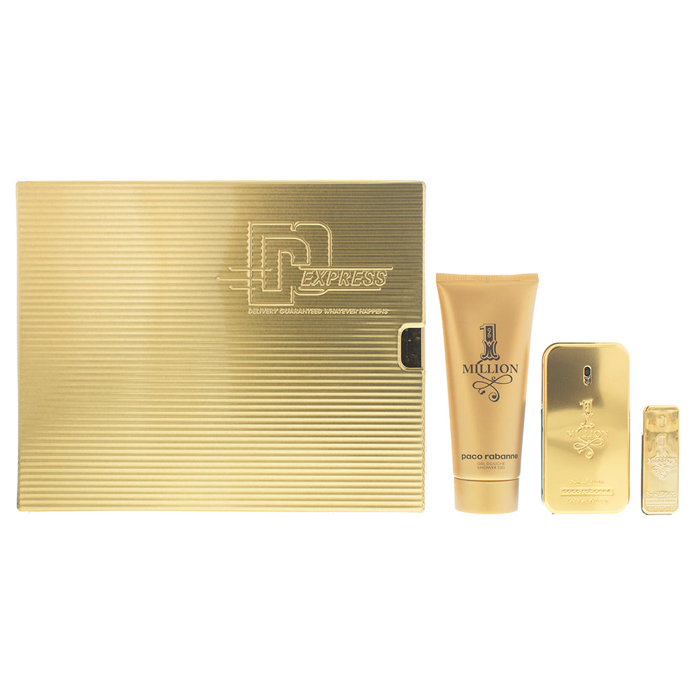 Paco Rabanne 1 Million Eau de Toilette 3 Pieces Gift Set