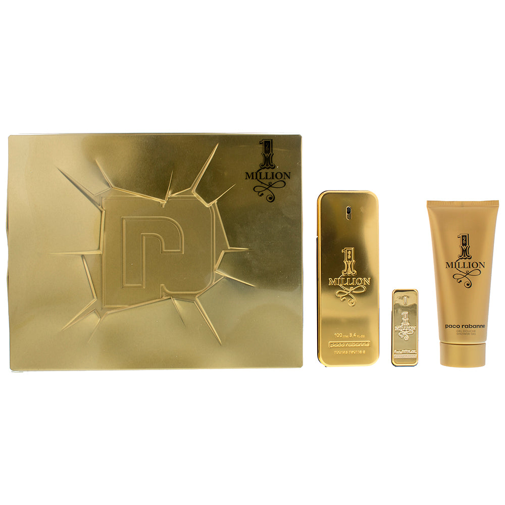 Paco Rabanne 1 Million Eau de Toilette 3 Pieces Gift Set