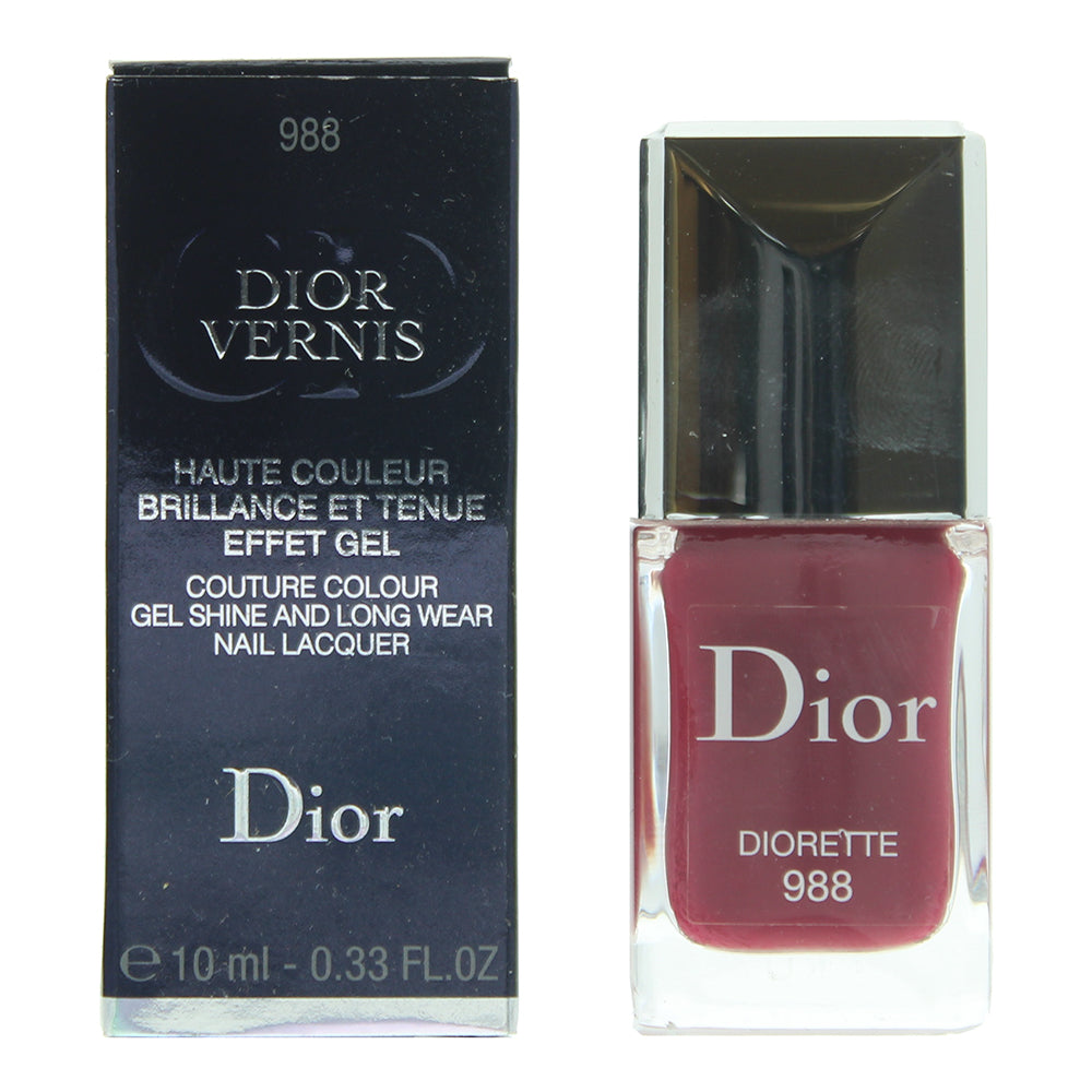 Dior Dior Vernis Couture Colour Gel Shine And Long Wear 988 Diorete Nail Polish 10ml