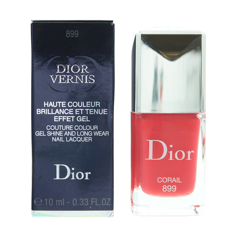 Dior Dior Vernis Couture Colour Gel Shine And Long Wear 899 Corail Nail Polish 10ml