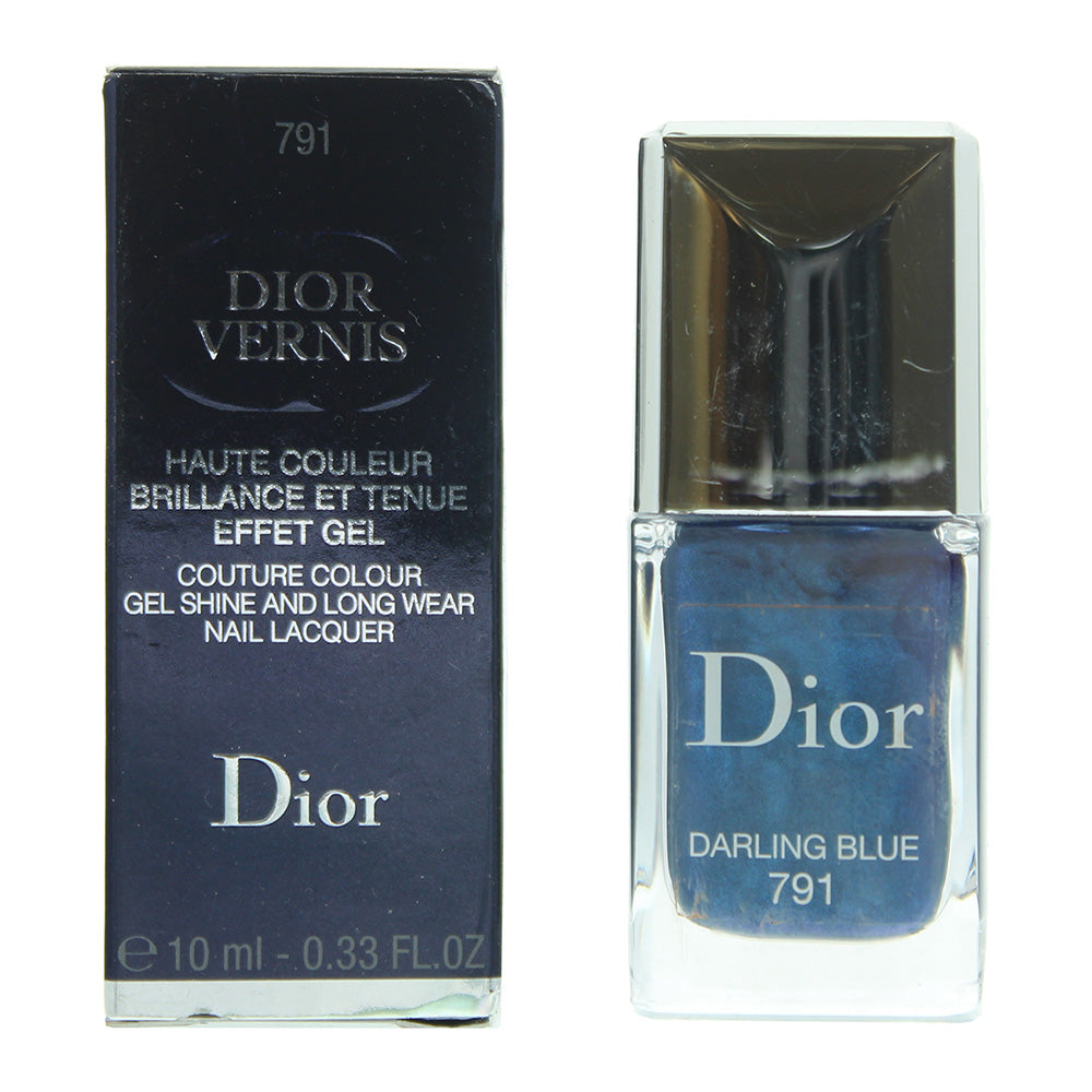 Dior Dior Vernis Couture Colour Gel Shine And Long Wear 791 Darling Blue Nail Polish 10ml