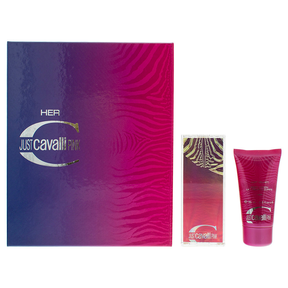 Roberto Cavalli Just Cavalli Pink Eau de Toilette 2 Pieces Gift Set