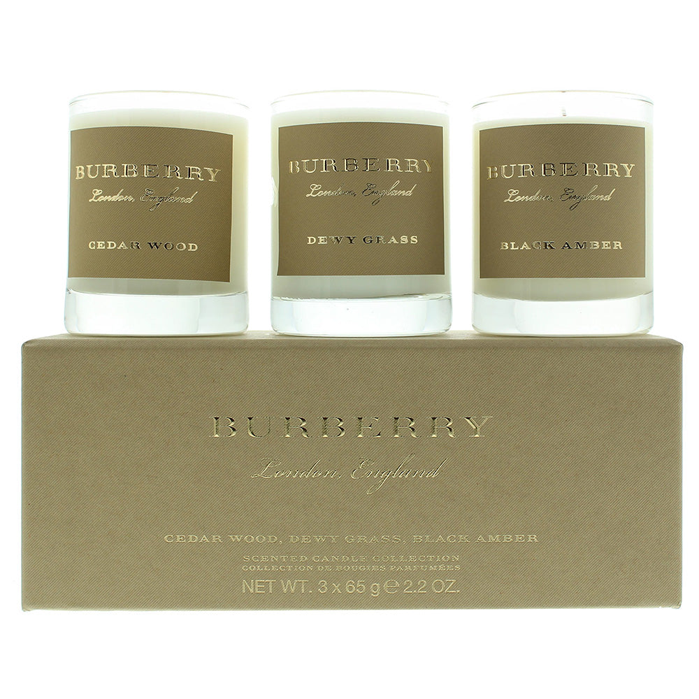 Burberry Scented Candle Collection Homeware 3 Pieces Gift Set