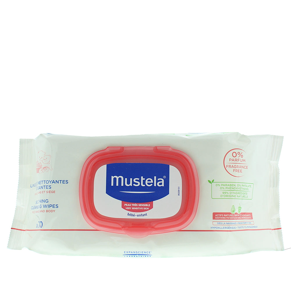 Mustela Soothing Cleansing For Very Sensative Skin Wipes 70 pcs