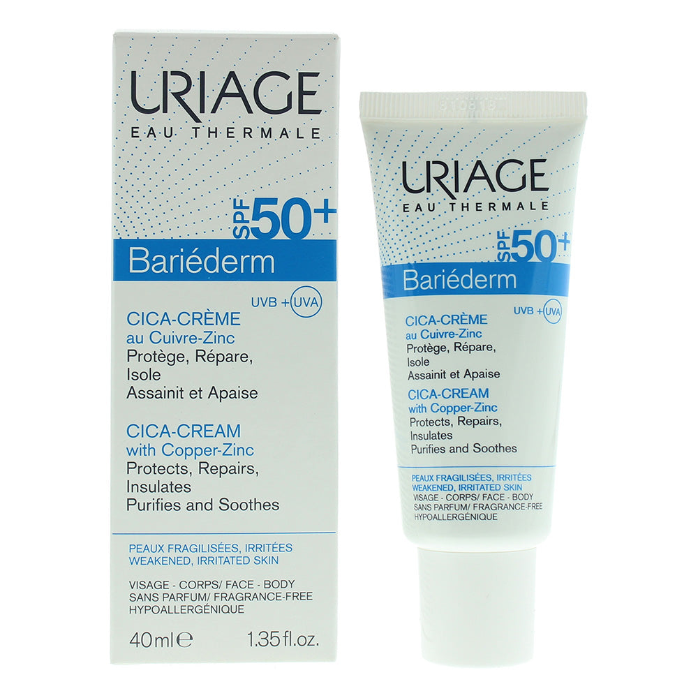 Uriage Bariéderm Cica-Cream Spf 50 With Copper-Zinc Cream 40ml