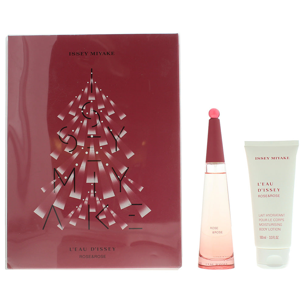 Issey Miyake L'Eau D'Issey Rose & Rose 2 Piece Gift Set : Rose & Rose Eau de Parfum Intense 50ml - Body Lotion 100ml
