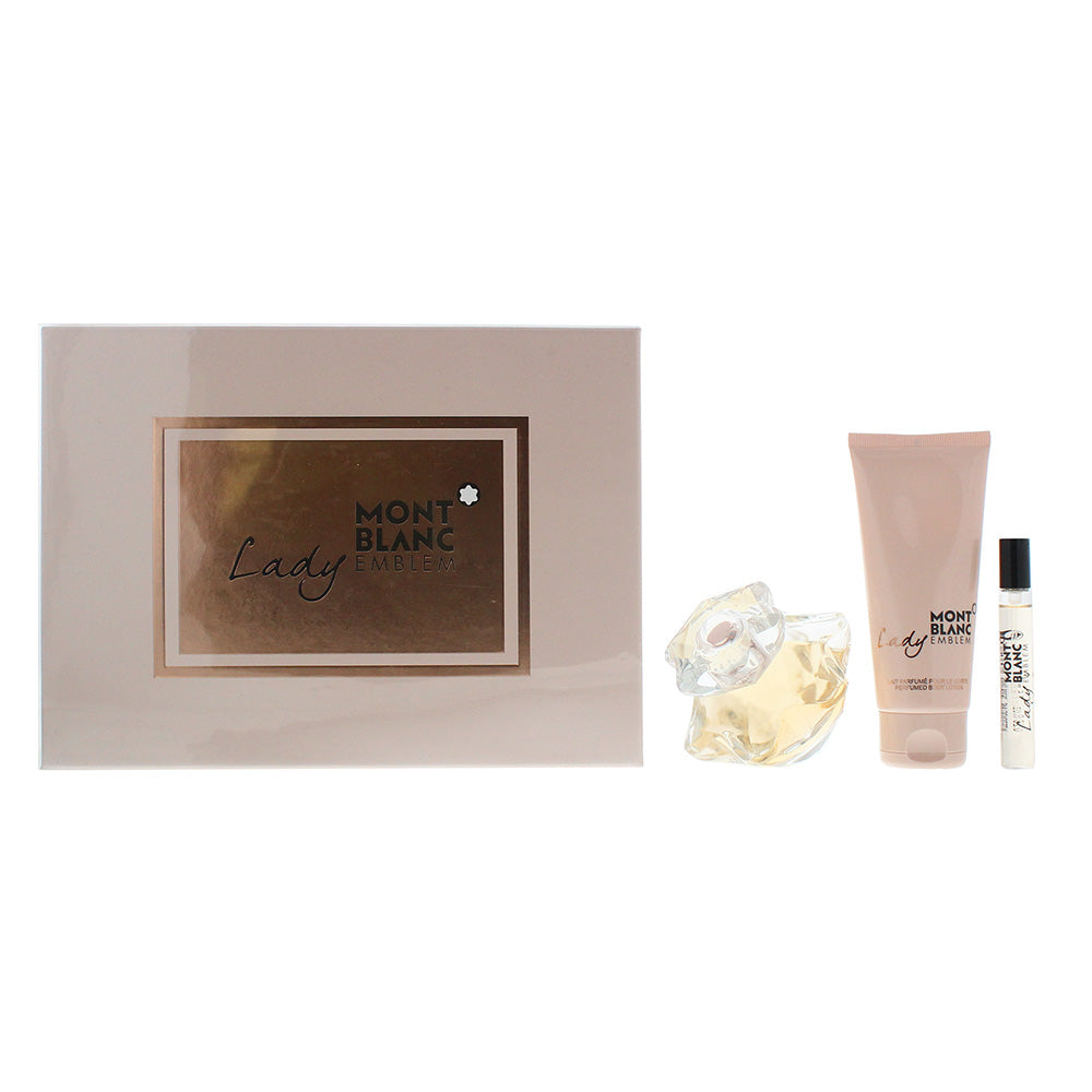 Montblanc Lady Emblem Eau de Parfum 3 Pieces Gift Set : Eau de Parfum 75ml - Bod