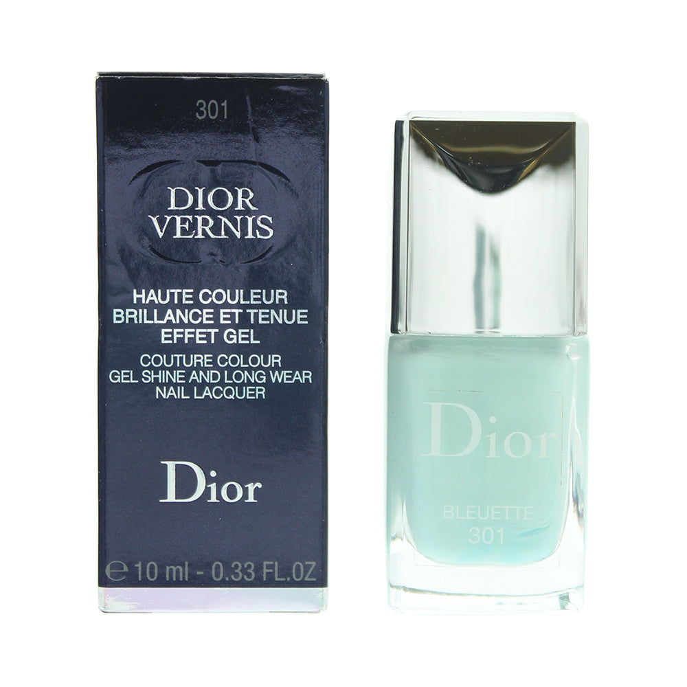 Dior Vernis Couture Colour Gel Shine And Long Wear 301 Bleuette Nail Lacquer 10m