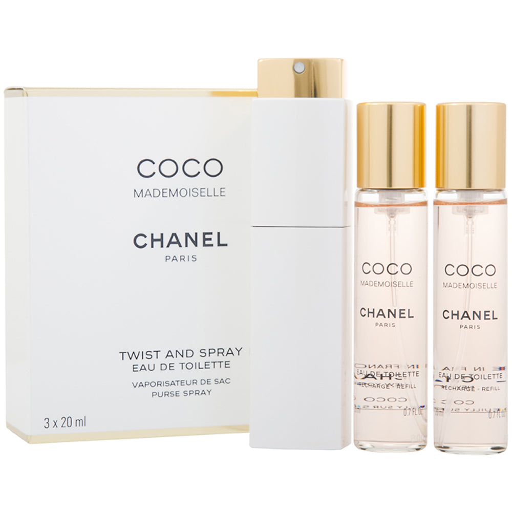 Chanel Coco Mademoiselle Eau de Parfum Twist & Spray 20ml + 2 X 20ml Refills