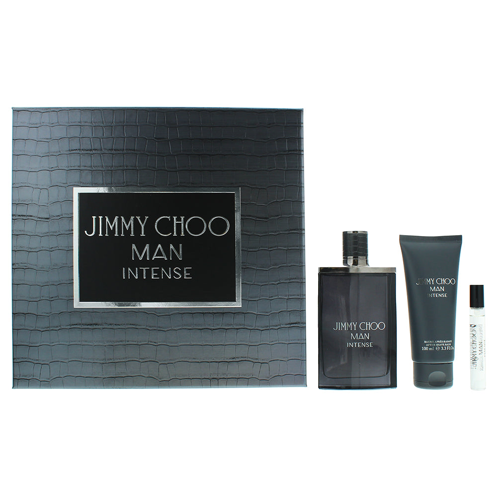 Jimmy Choo Man Intense Eau de Toilette 3 Pieces Gift Set : Eau de Toilette 100ml