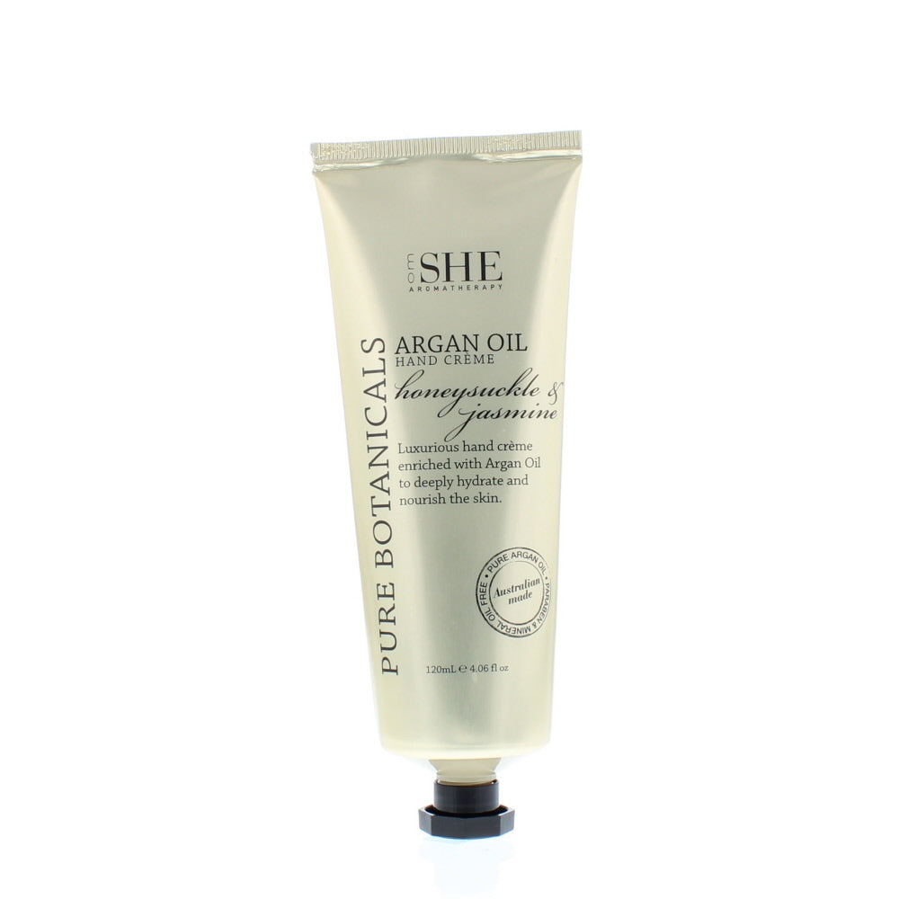 Om She Pure Botanicals Honeysuckle & Jasmine Argan Oil Hand Cream 120ml 