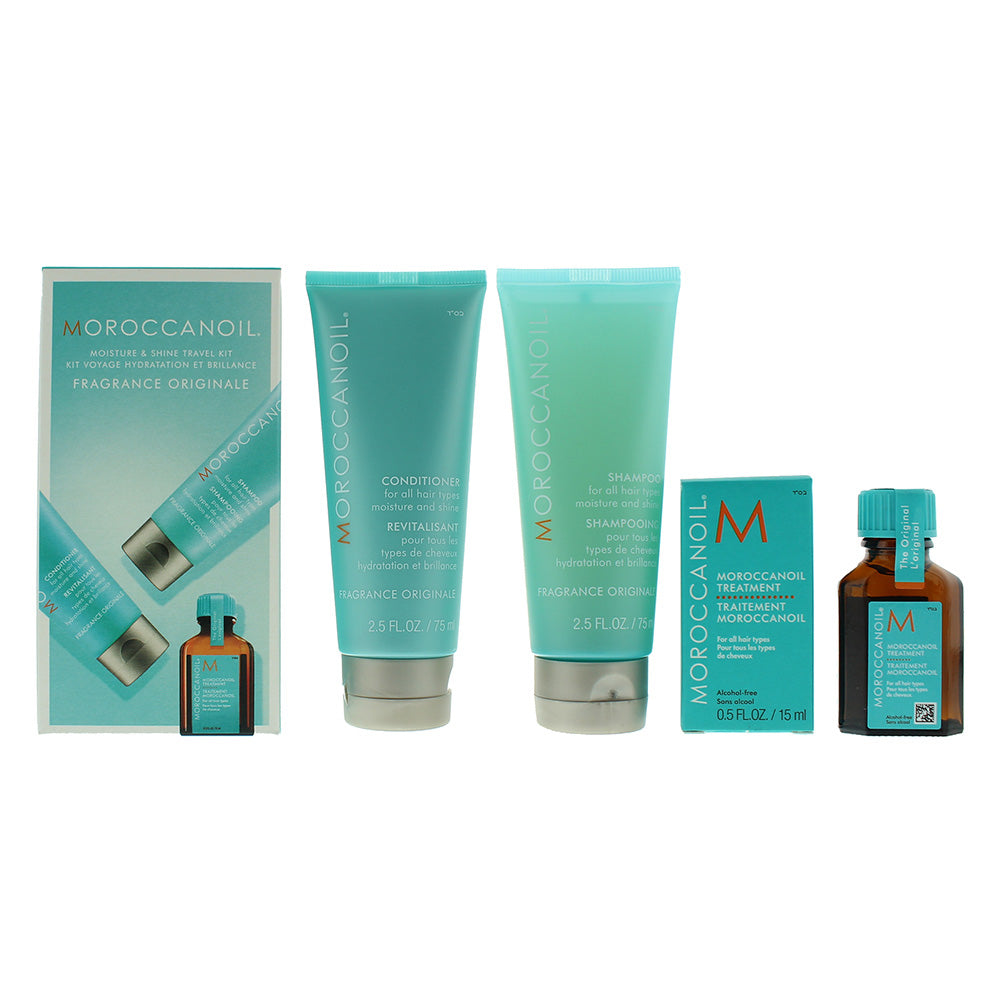 Moroccanoil 3 Piece Gift Set: Shampoo 75ml - Conditioner 75ml - Treatment 15ml