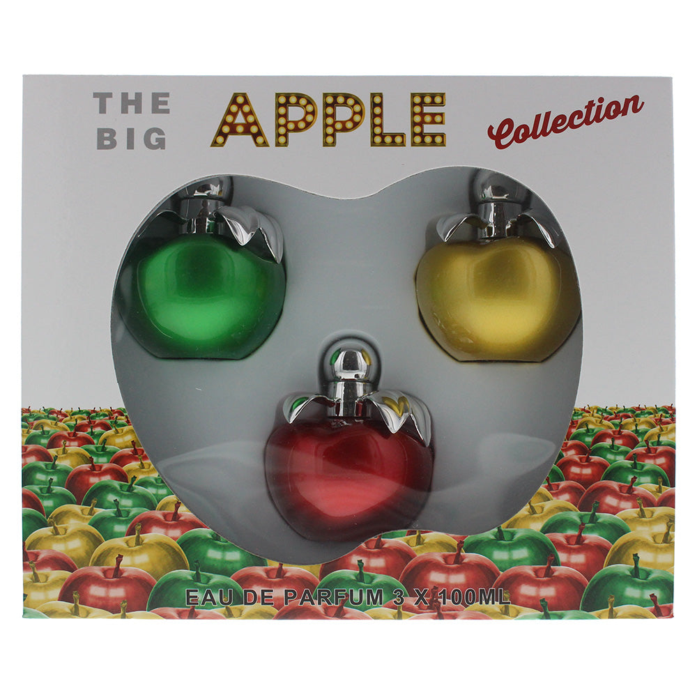 The Big Apple 3 Piece Set Green Apple EDP 100ml Gold Apple EDP 100ml Red Apple EDP 100ml