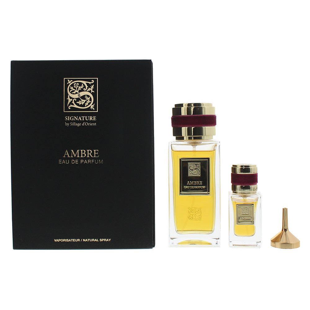 Signature Sillage D'Orient Ambre 2 Piece Set : Eau De Parfum 100ml : Eau De Parfum 15ml