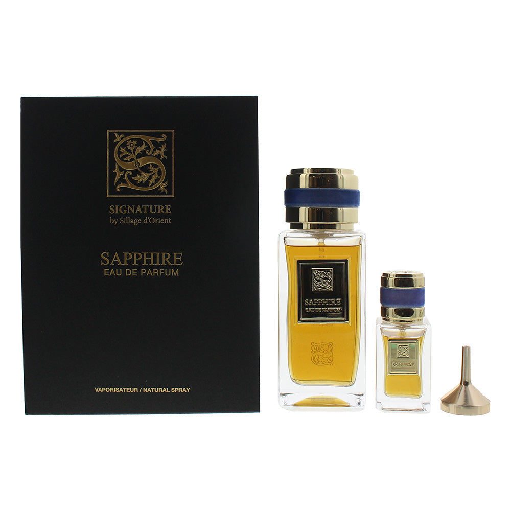 Signature Sillage D'Orient Sapphire 2 Piece Set Eau De Parfum 100ml ; Eau De Parfum 15ml