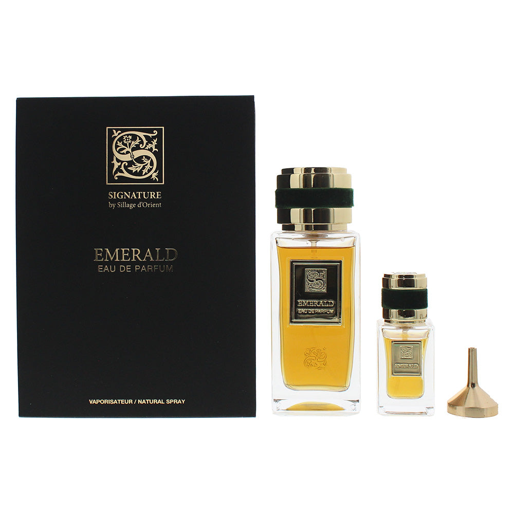 Signature Sillage D'Orient Emerald 2 Piece Set :Eau De Parfum 100ml : Eau De Parfum 15ml