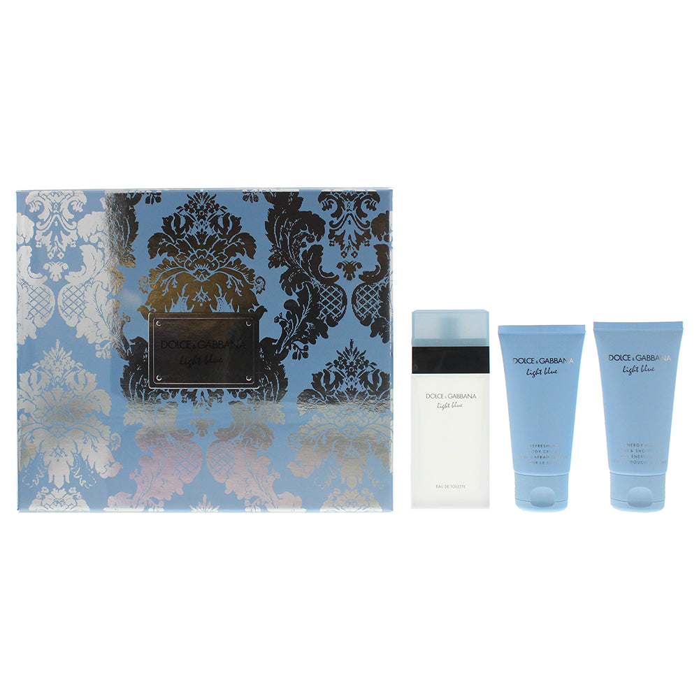 Dolce & Gabbana Light Blue 3 Piece Eau De Toilette 50ml Body Cream 50ml Shower Gel 50ml