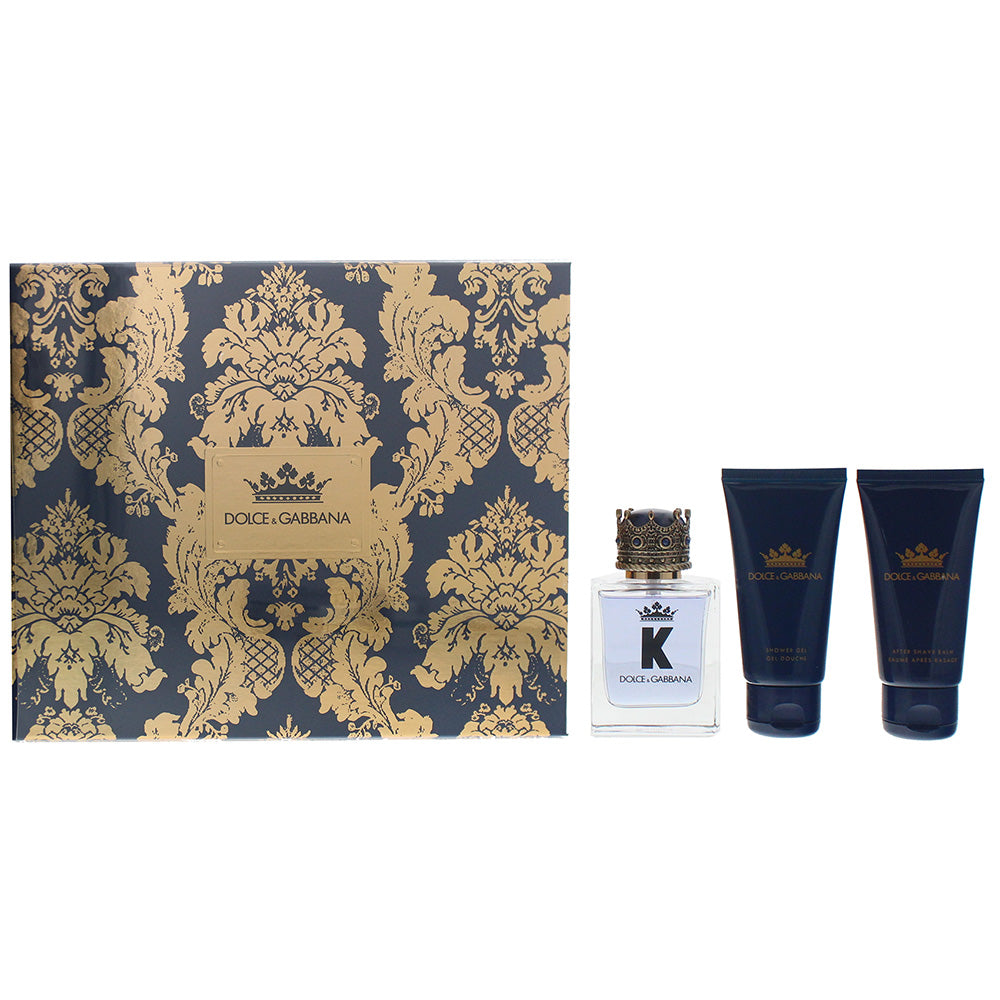 Dolce & Gabbana K 3 Piece Eau De Toilette 50ml Aftershave Balm 50ml Shower Gel 50ml
