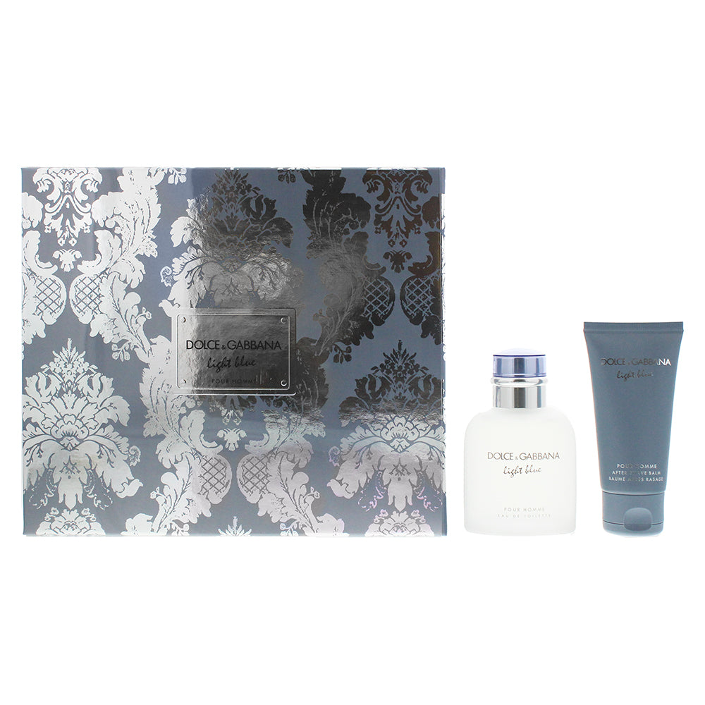 Dolce & Gabbana Light Blue Pour Homme 2 Piece Eau De Toilette 75ml Aftershave Balm 50ml