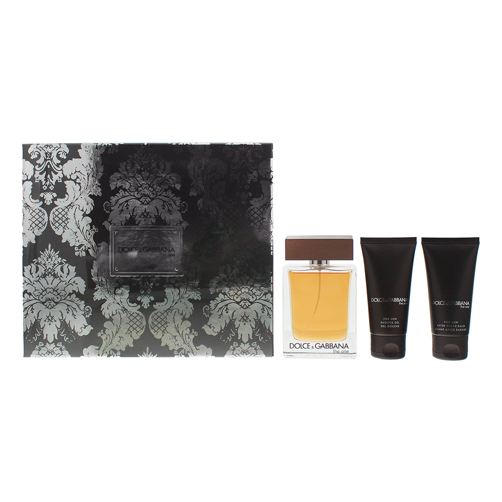 Dolce & Gabbana The One For Men 3 Piece Eau De Toilette 100ml Aftershave Balm 50ml Shower Gel 50ml