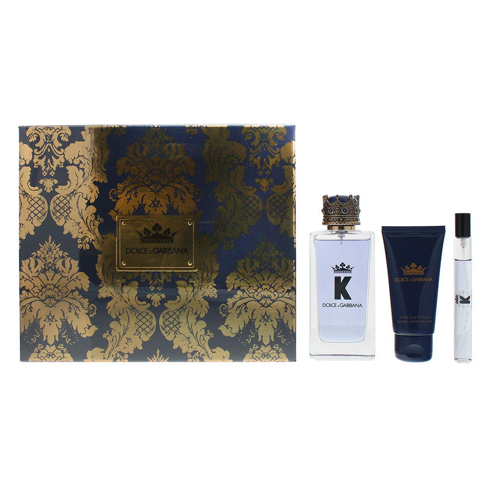 Dolce & Gabbana K 3 Piece Eau De Toilette 100ml Aftershave Balm 50ml Eau De Toilette 10ml