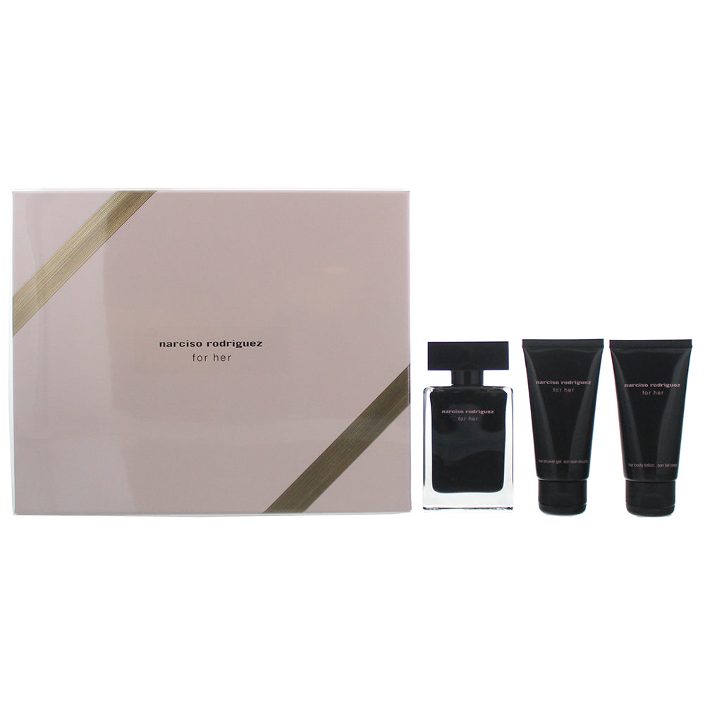 Narciso Rodriguez For Her 3 Piece Eau De Toilette 50ml Body Lotion 50ml Shower Gel 50ml