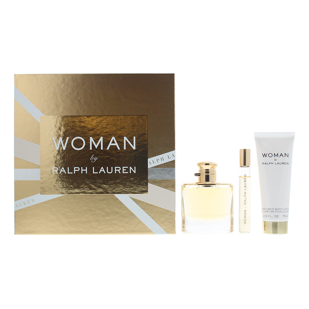 Ralph Lauren Woman 3 Piece Eau De Parfum 50ML Body Lotion 75ML Eau De Parfum 10ML