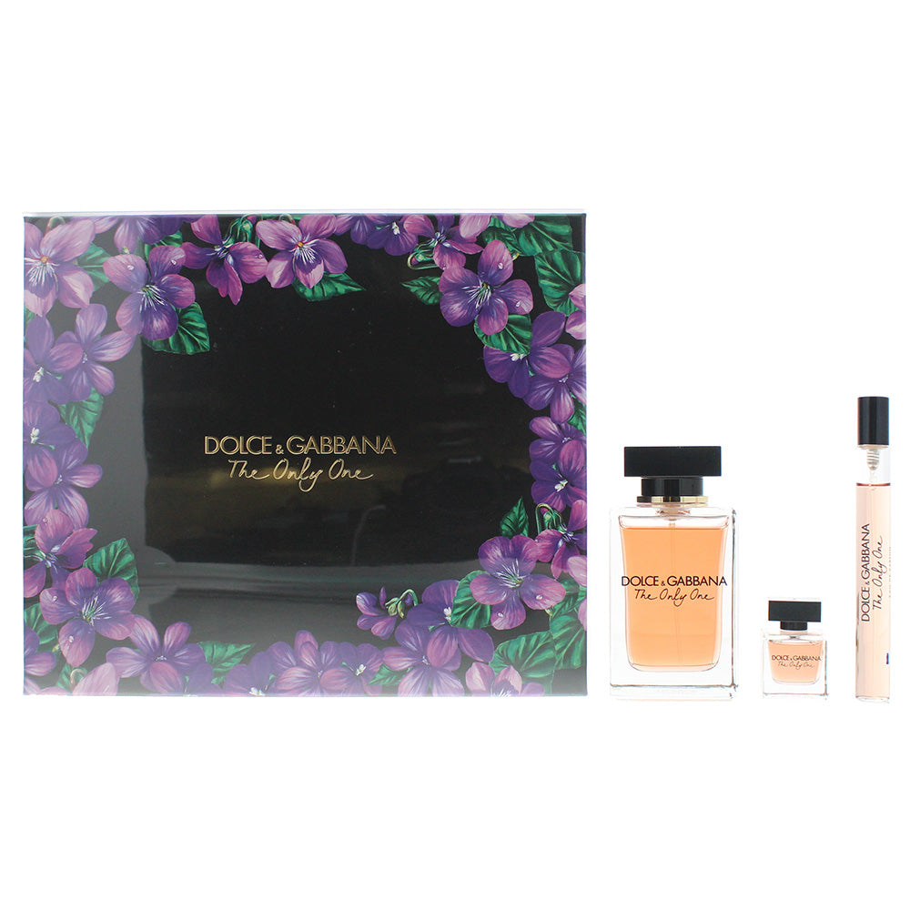 Dolce & Gabbana The Only One 3 Piece Set - Eau De Parfum 100ml - Eau De Parfum 10ml - Eau De Parfum 7.5ml