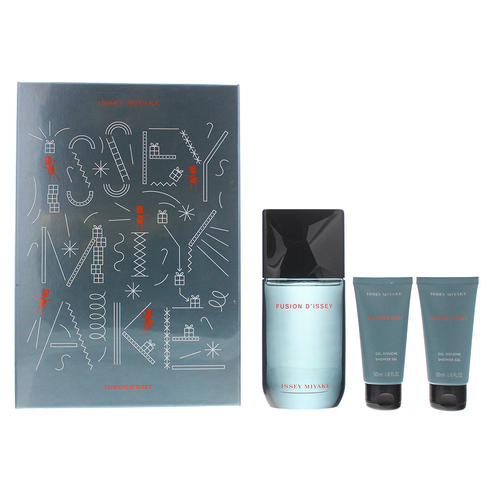 Issey Miyake Fusion D'Issey 3 Piece Eau De Toilette 100ml Shower Gel 50ml Shower Gel 50ml