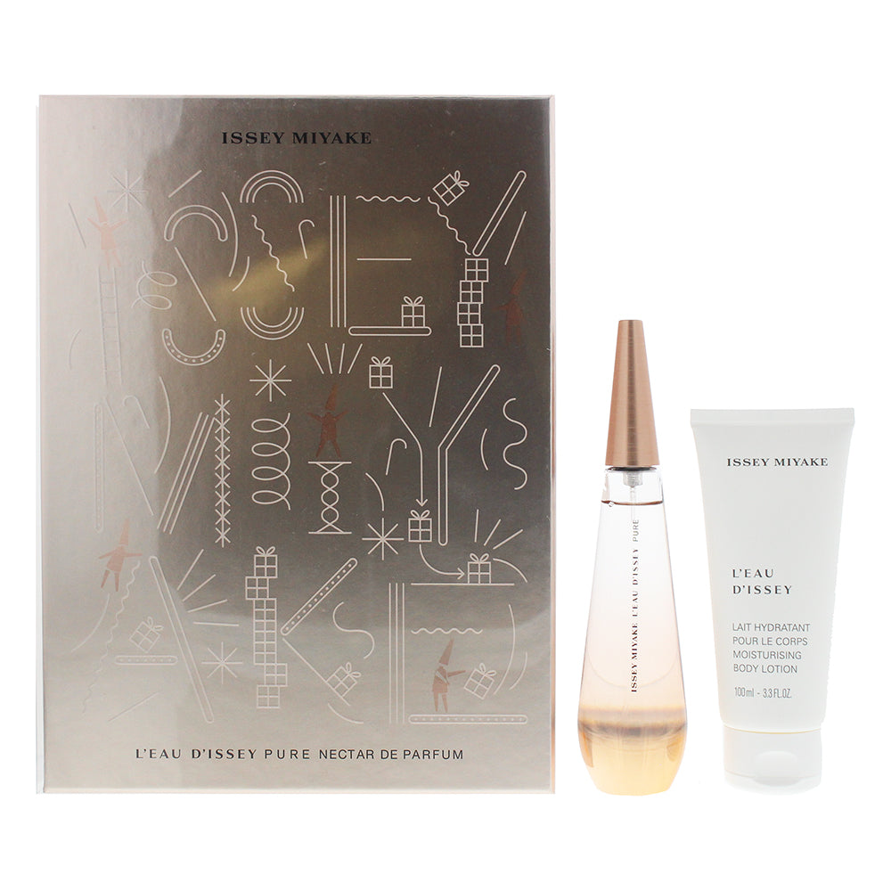 Issey Miyake L'eau D'issey Pure Nectar de Parfum 2 Piece Eau De Parfum 50ml Body Lotion 100ml