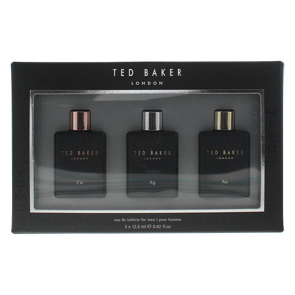 Ted Baker 3 Piece Gift Set: Cu Eau De Toilette 12.5ml - Ag Eau De Toilette 12.5ml - Au Eau De Toilette 12.5ml