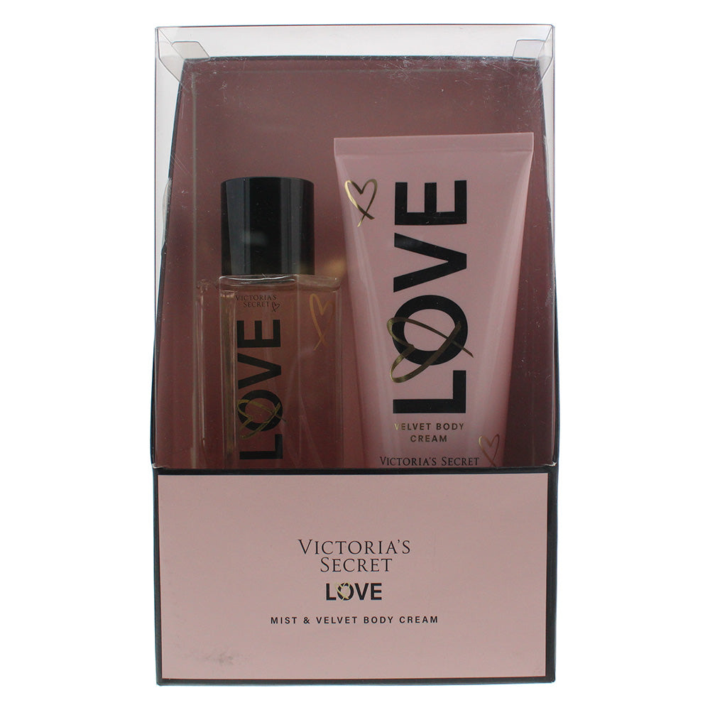 Victoria's Secret Love 2 Piece Gift Set: Fragrance Mist 75ml - Body Cream 100ml