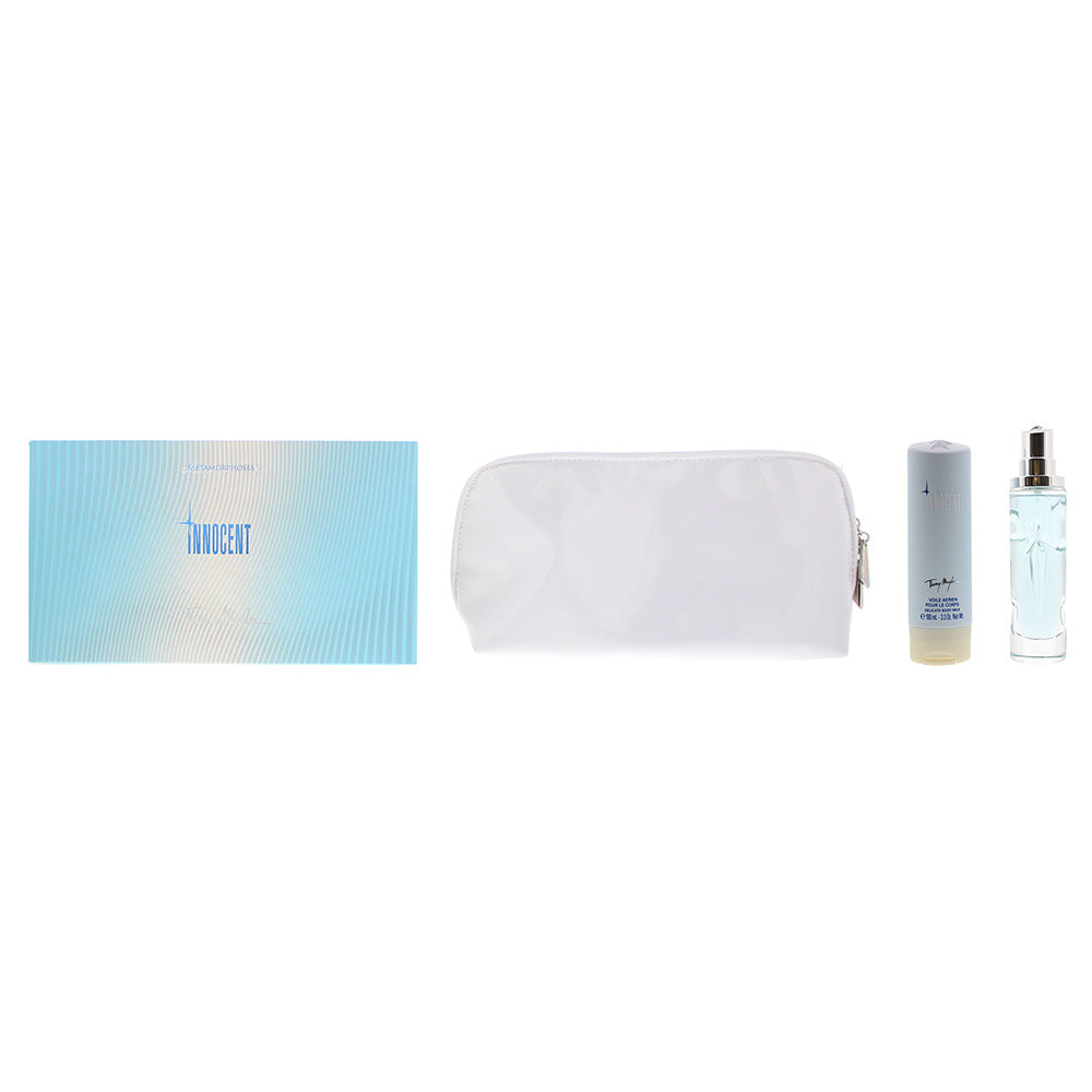 Mugler Innocent Eau De Parfum 3 Piece Gift Set: Eau De Parfum 50ml - Body Milk 100ml - Pouch
