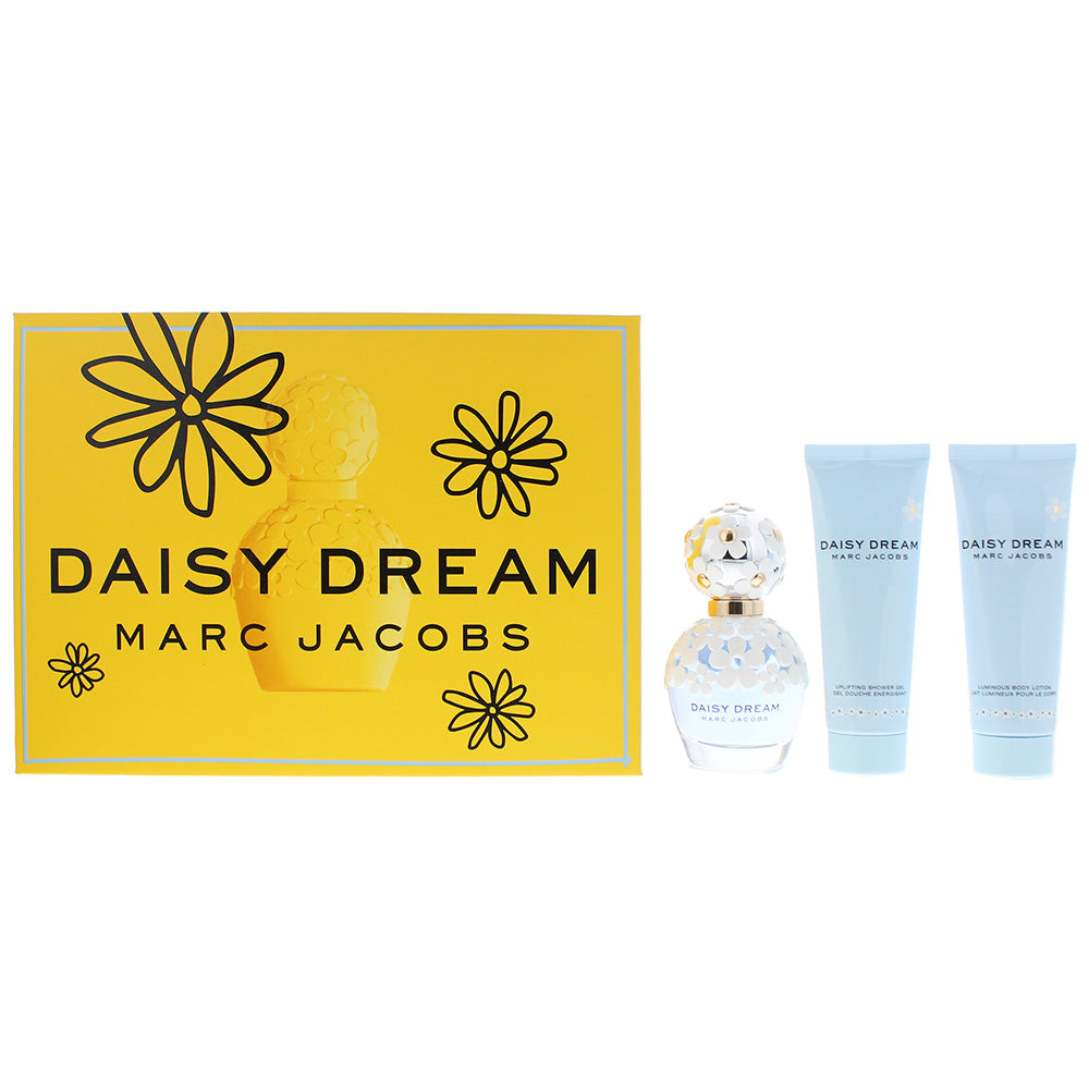 Marc Jacobs Daisy Dream Eau De Toilette 3 Piece Gift Set: Eau De Toilette 50ml - Body Lotion 75ml - Shower Gel 75ml