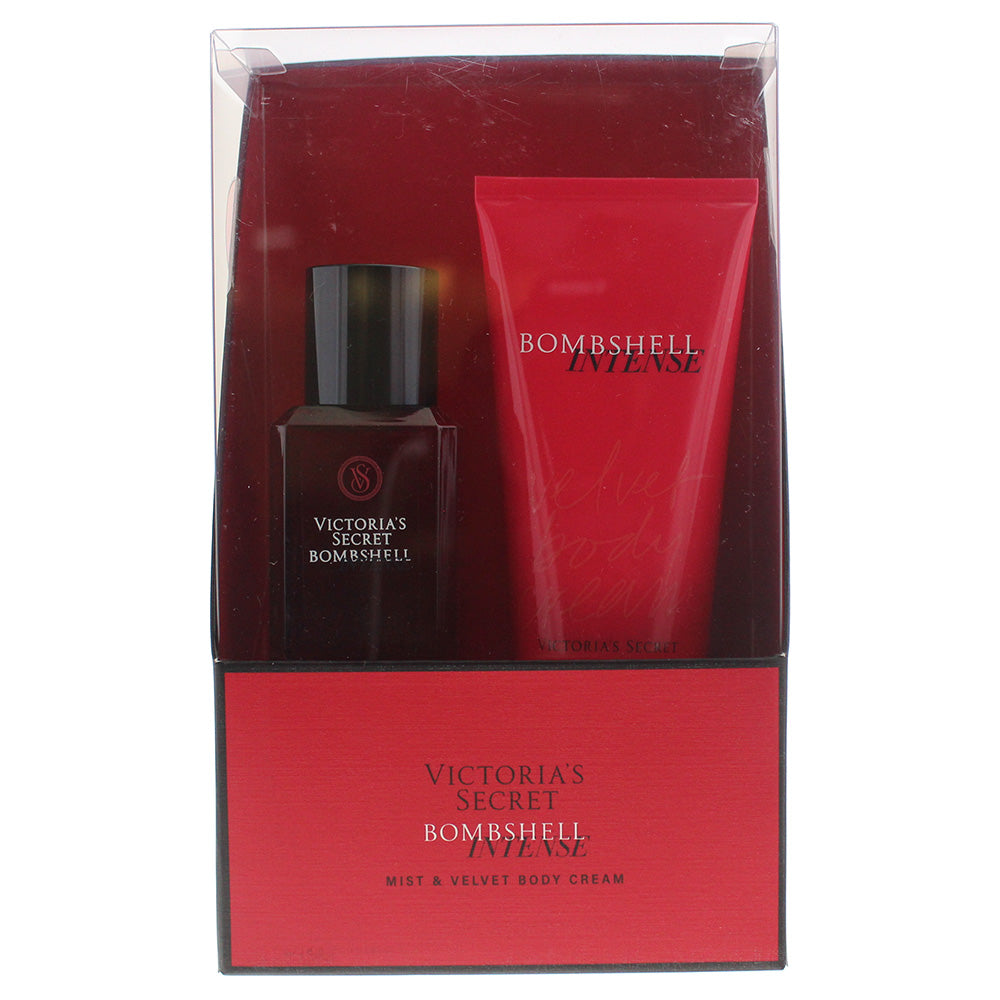 Victoria's Secret Bombshell Intense 2 Piece Gift Set: Fragrance Mist 75ml - Body Cream 100ml