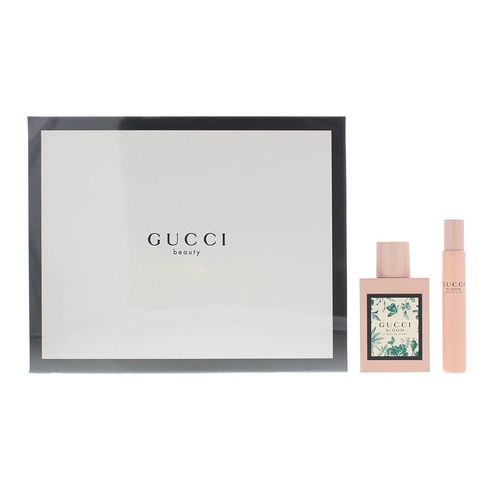 Gucci Bloom Acqua Di Fiori Eau De Toilette 2 Piece Gift Set: Eau De Toilette 50ml - Eau De Parfum 7.4ml