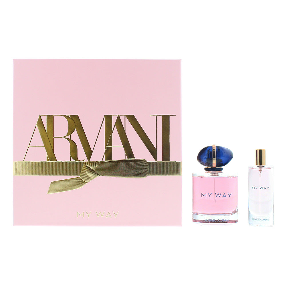 Giorgio Armani My Way Eau De Parfum 2 Piece Gift Set: Eau De Parfum 90ml - Eau De Parfum 15ml