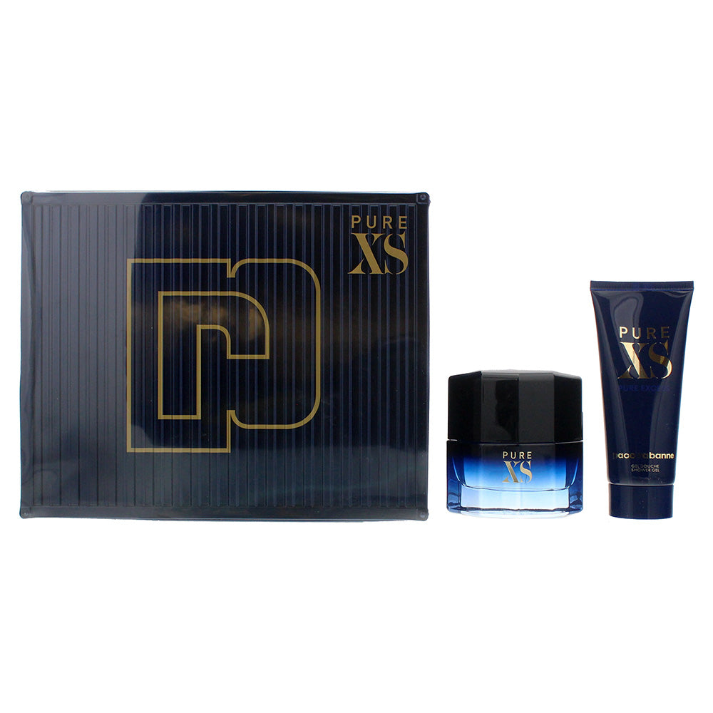 Paco Rabanne Pure XS Eau De Toilette 2 Piece Gift Set: Eau De Toilette 50ml - Shower Gel 100ml