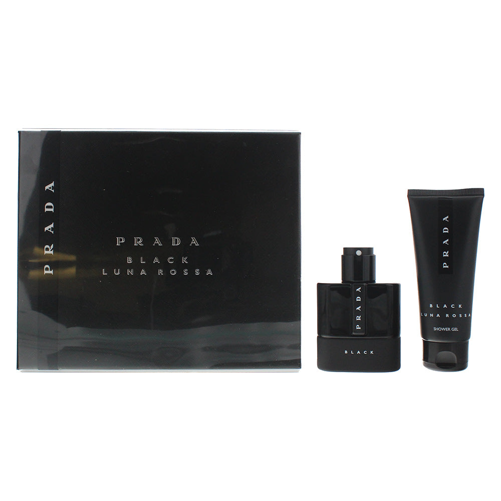Prada Luna Rossa Black 2 Piece Gift Set: Eau De Parfum 50ml - Shower Gel 100ml