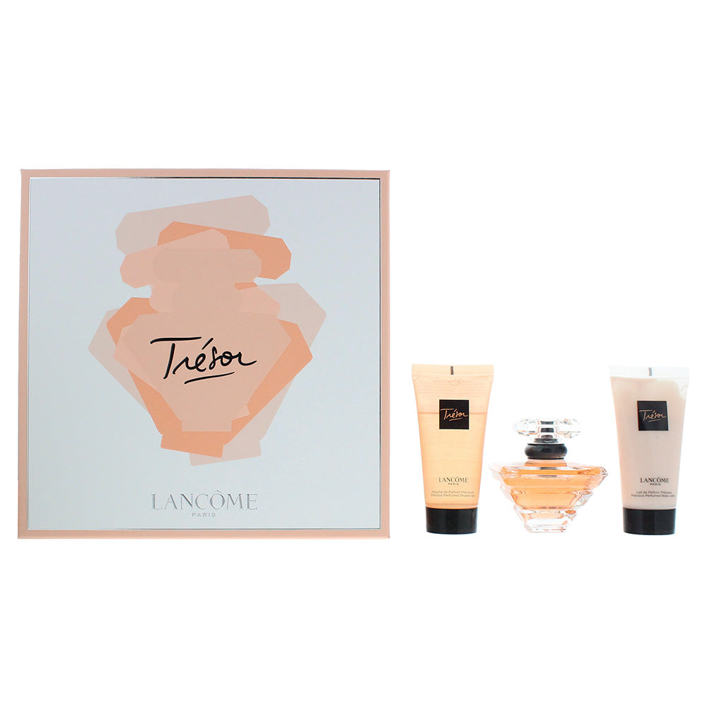Lancôme Trésor Eau De Parfum 3 Piece Gift Set: Eau De Parfum 50ml - Body Lotion 50ml - Shower Gel 50ml