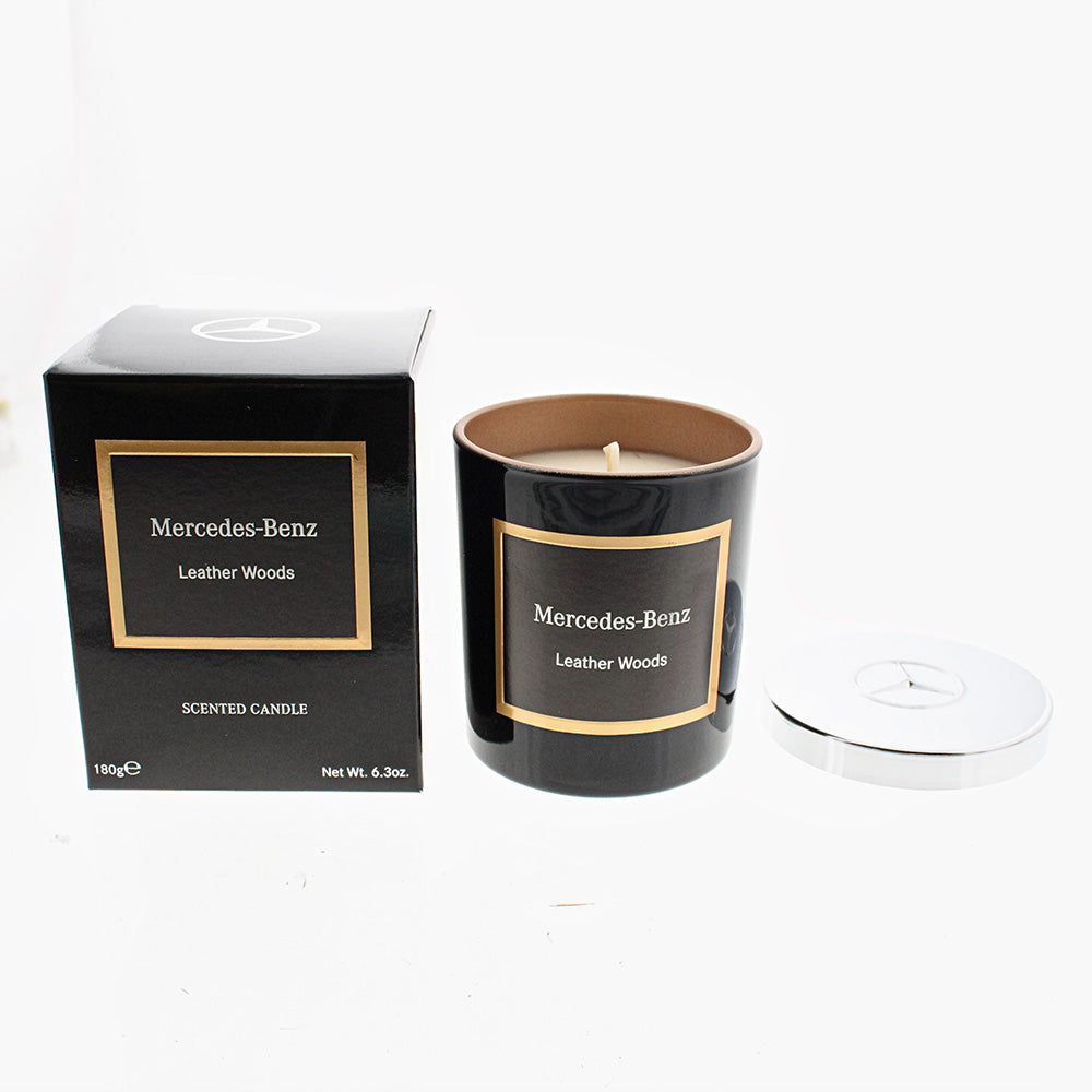 Mercedes Benz Leather Woods Scented Candle 180G