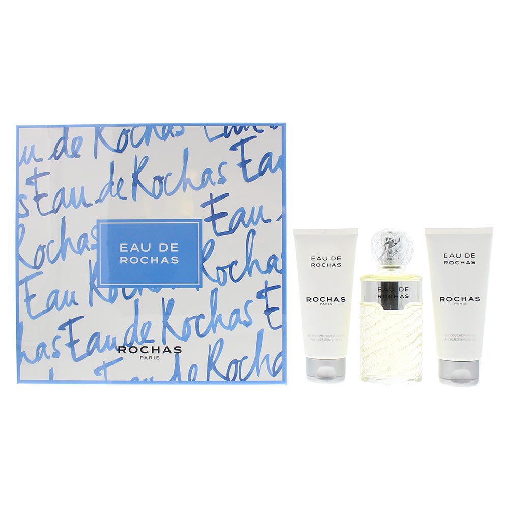 Rochas Eau De Rochas Eau De Toilette 3 Piece Gift Set: Eau De Toilette 100ml - Body Lotion 100ml - Shower Gel 100ml