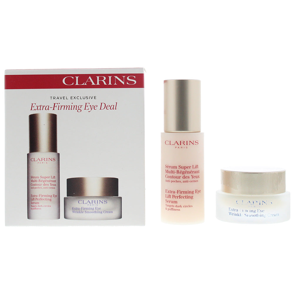 Clarins 2 Piece Gift Set: Extra Firming Eye Cream 15ml - Extra Firming Eye Serum 15ml